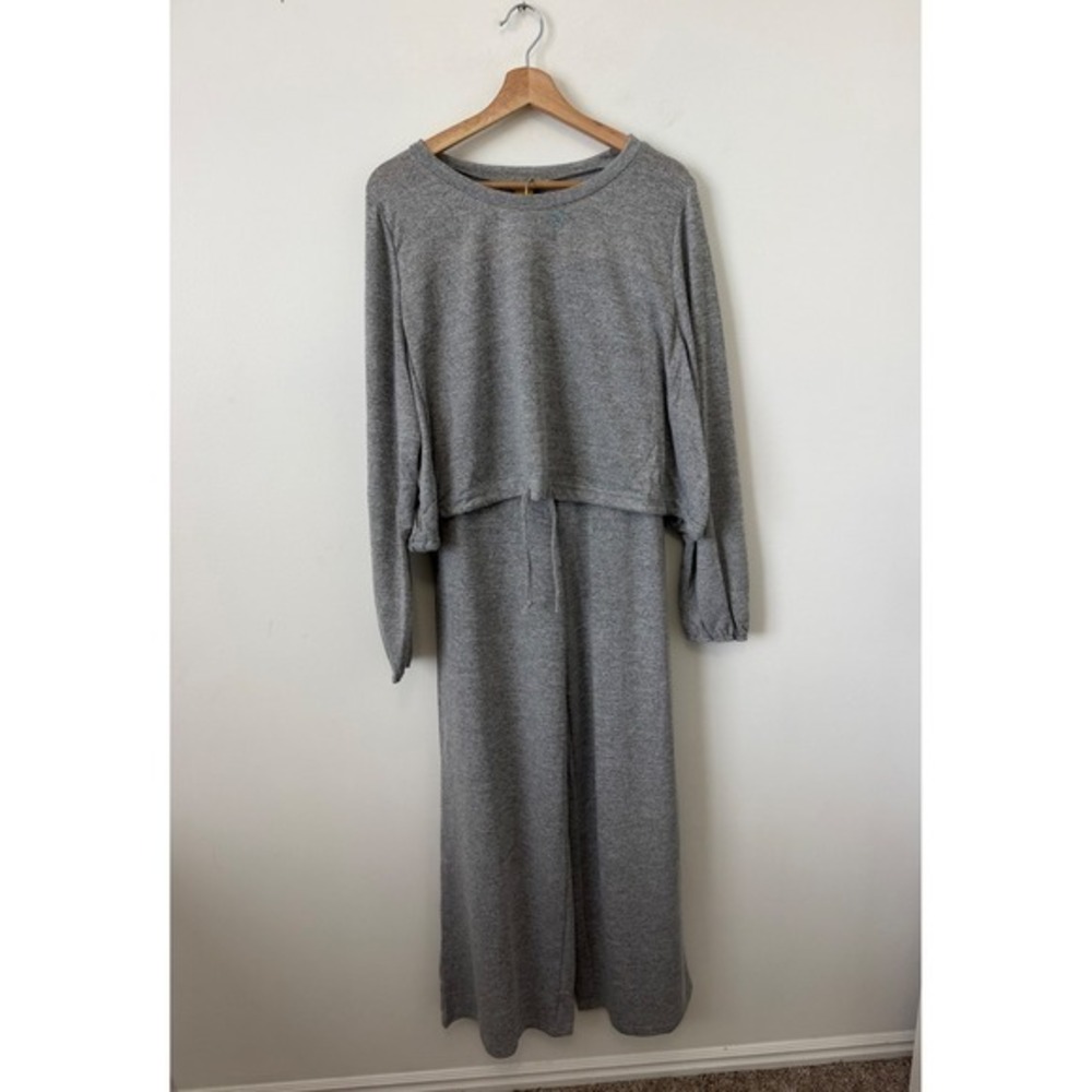 Daisy Gray Long Sleeve Jumpsuit Romper